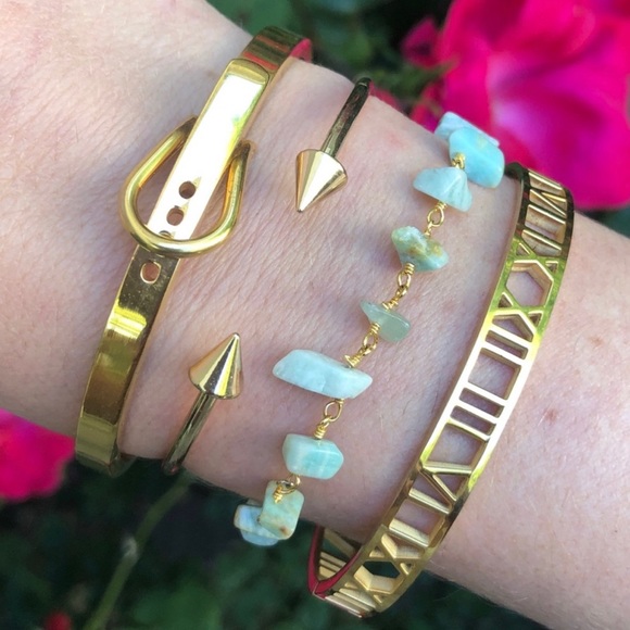 Handmade Amazonite rosary chain bracelet - Picture 4 of 5